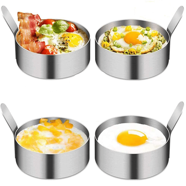 Egg Ring, 4 pcs Stainless Steel Omelette Mold Baking Mold for Cooking