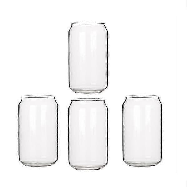 4-pack burkformade glas, moderna vattenmjölksglas, enkla koppar, ölglas, milkshakeglas, dessertkoppar, colamuggar, 4 st