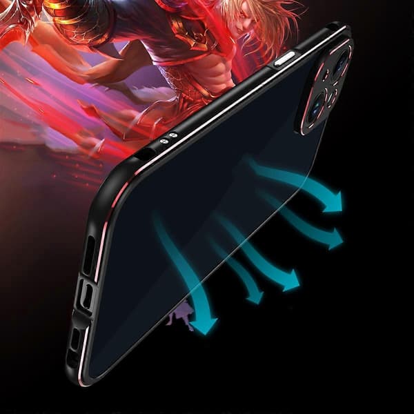 For iPhone 14 Plus Aurora Series Linsebeskyttelse + Metallramme Mobilskall