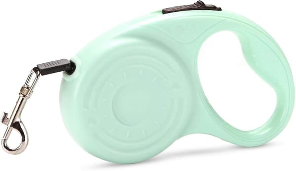Automatic telescopic dog leash, telescopic pet leash, ergonomic handle, anti-chew nylon rope (green)