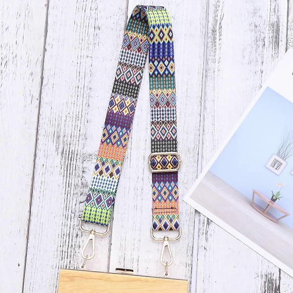 Wide Bag Strap Trendy Stylish Replacement Strap Adjustable Ethnic Style Printed Strap for Crossbody Bag Shoulder Bag Handbag Purse