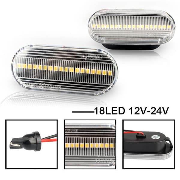 Blinklys til Golf 12V LED-blinklys 14805294 4M5A13K309AA Sort skal