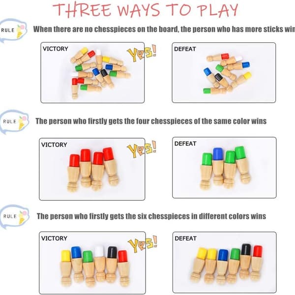 Memory Chess Wood Kids, Memory Chess Learning Toy, KLB