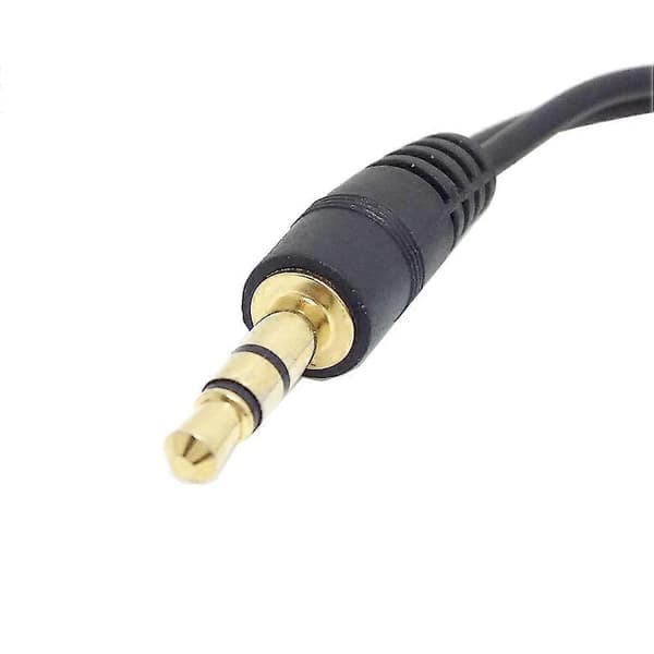Hovedtelefon Splitter Adapter 3.5mm Han til 2 Hun Forgyldt Hovedtelefon Mikrofon Lyd Y Splitter til Tablet Mobiltelefon PC