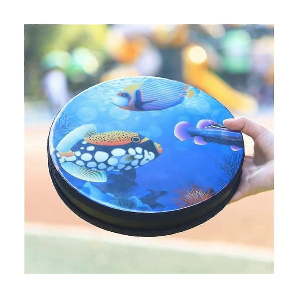 10-inch Ocean Wave Drum Educational Toys Hand Drum Ocean Wave Drum Percussion Wood, Percussion Instrument
