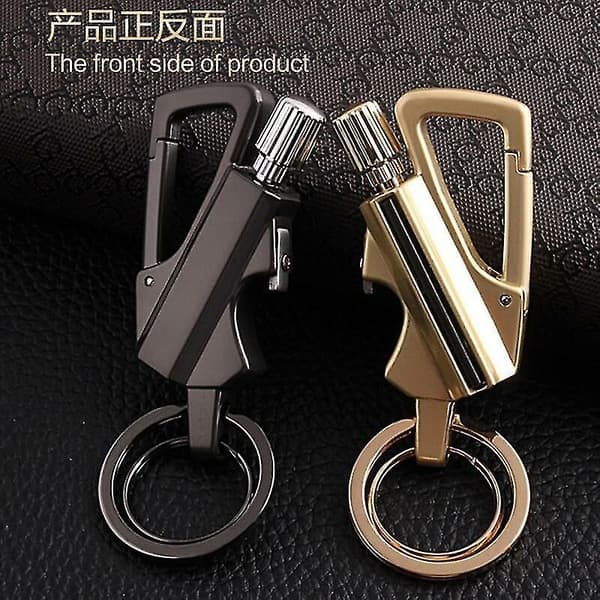Lighter fits keychain, portable bottle opener, waterproof flint kerosene lighter for outdoor use