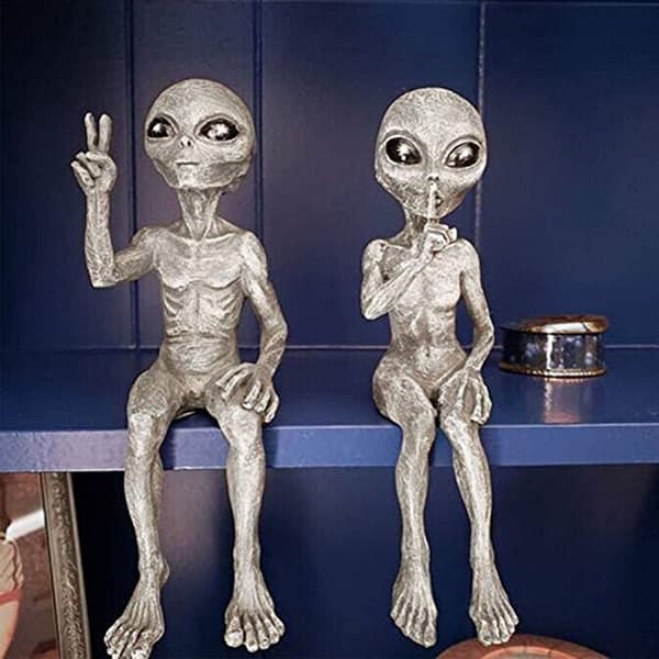 Alienfigur, Sæt med 2 Rumvæsenstatuer, Ekstra Terrest