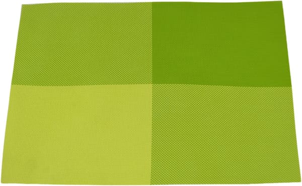 45 x 30 cm Ny rutig PVC/PET-bordstablett pm419, set om 6 grön -