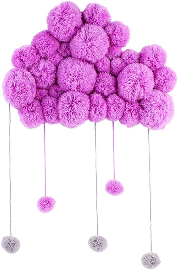 Söpö pehmopilvi lasten lelu riippuva koriste (violetti)
