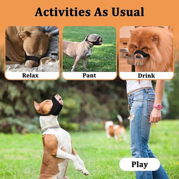 Pitbull Muzzle, Soft Muzzle for American Bully Bulldog Boxers Rottweilers, Anti-Bite Protection