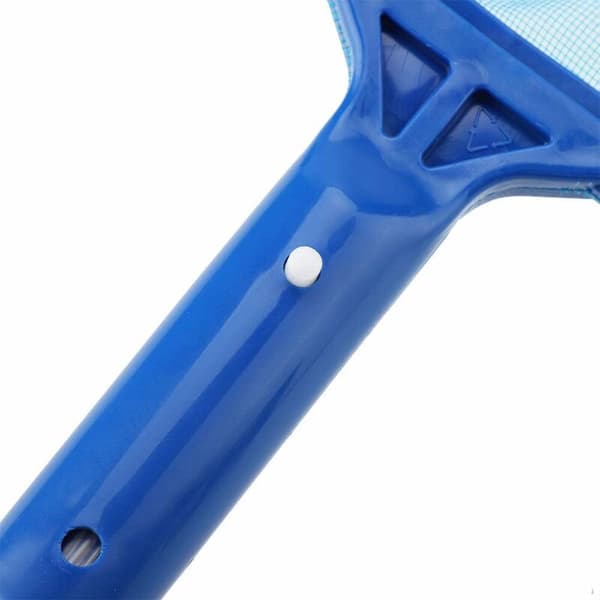 Mesh Skimmer Surface Landing Net Leaf Skimmer with Telescopic Handle for Pool Pond Fountain Aquarium (Blue)