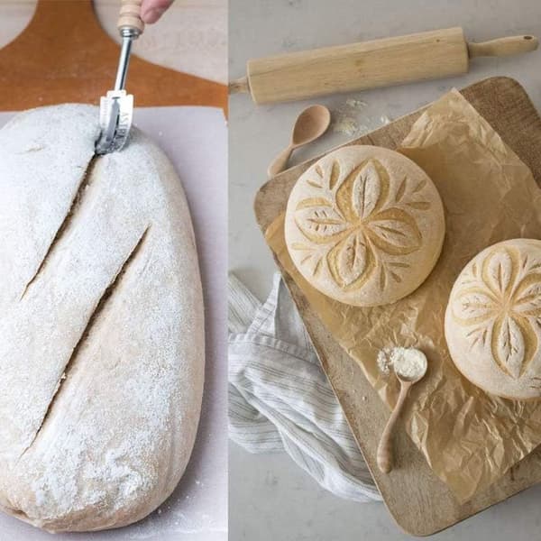MENGZF Brødkniv, Dejskraber med 5 blade, Brødbager