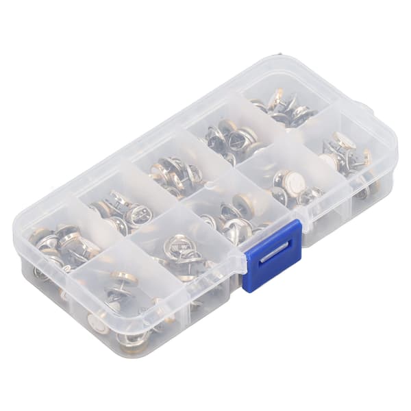 150 pcs Brooch Button Invisibility Anti-Exposure White Smiling Face Hidden Snap Button Removable Pins for DIY Crafts