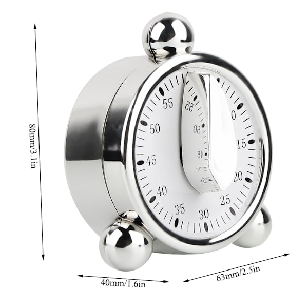 60 Minutes Mechanical Kitchen Timer Cooking Reminder Alarm Clock