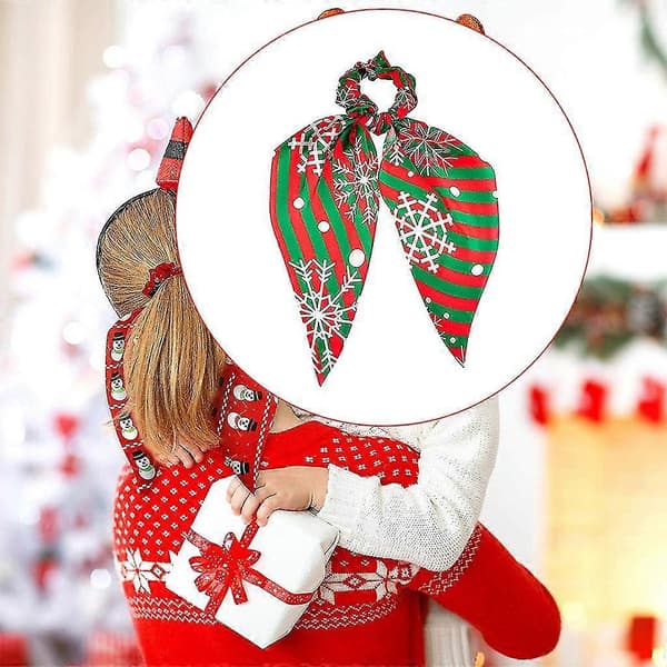 Hårbånd Julebånd Skjerf Scrunchies Trendy Elastiske Hårbånd