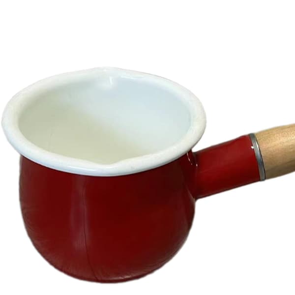 48 cl Minigryde, Lille Gryde med Træhåndtag, Nonstick Gryde til Te, Kogende Vand, Kaffe