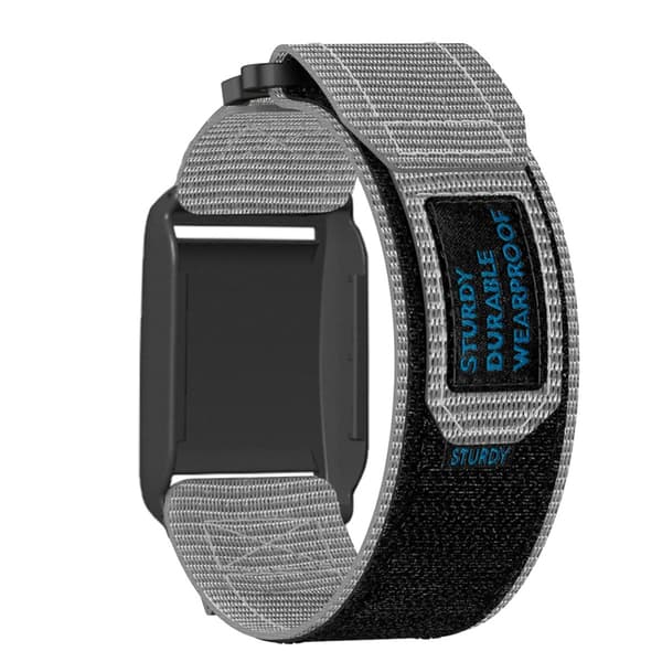 Nylon erstatningsrem kompatibel med Boneng kompatibel med Polar Loop armbånd velcro til udendørs brug 21cmx3cm Grå Grå Gray
