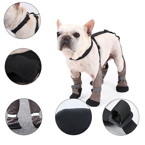 Anti-Drop & Warm Dog Boots: Protective Paw Wear for Large Breeds M M M