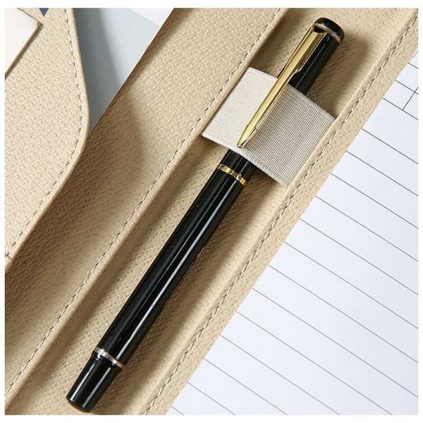 BF Leather Clip for A4 Board - Brown 33.5 x 24 cm with 8-Digit Calculator 1 pc