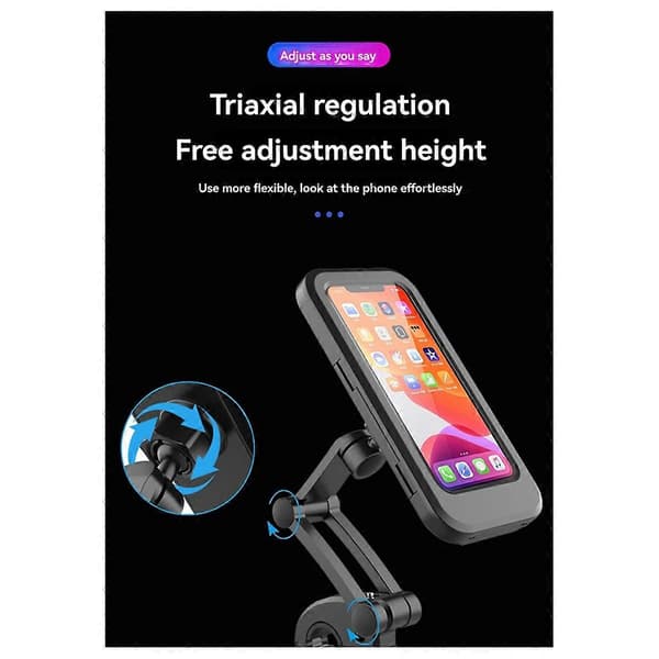 Universal Motorcycle Phone Holder, Waterproof and Adjustable