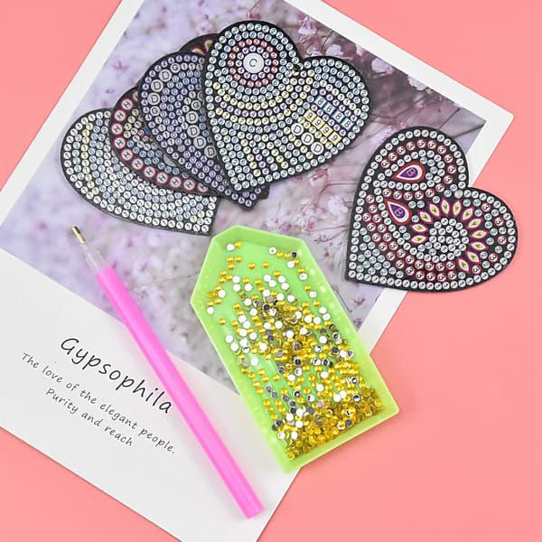Diamantmalingssett, DIY Nøkkelring Rhinestone Maleri, Doubl DXGHC