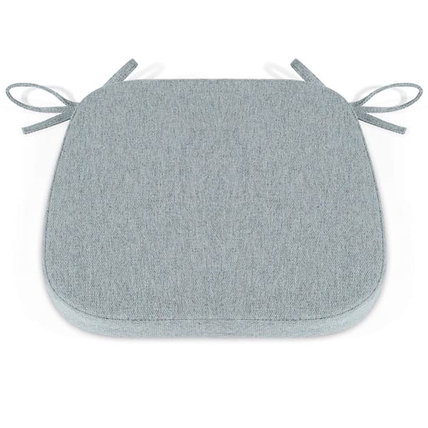 Liukumaton keittiötuolin pehmuste nauhoilla, memory foam 45*42CM, ruokatuolin pehmuste - vaaleanharmaa