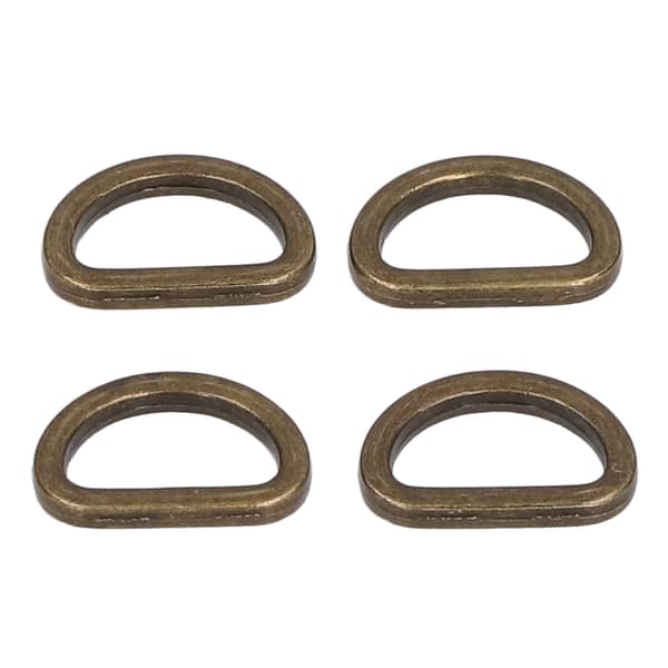 10 stk D-ringe pålidelige, holdbare, skinnende, komfortable, små, kompakte, dekorative taskespænder til gør-det-selv-håndværk, bronze