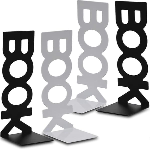 Metal Bookends for Office and School Shelves