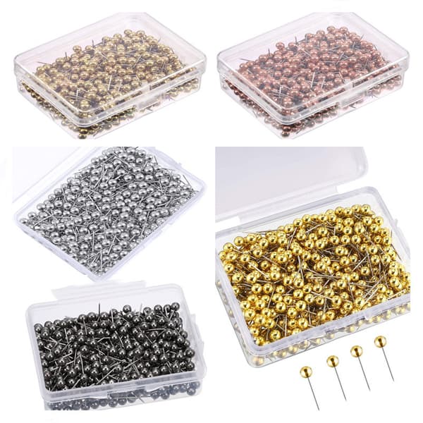 800 Pieces Thumbtacks Head Map Push Pins Map Tacks Head Pin Take