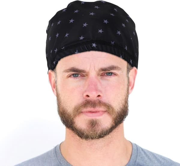 Hjulbeanie med femtakket trykk, 3 stk, polyester, for kvinner