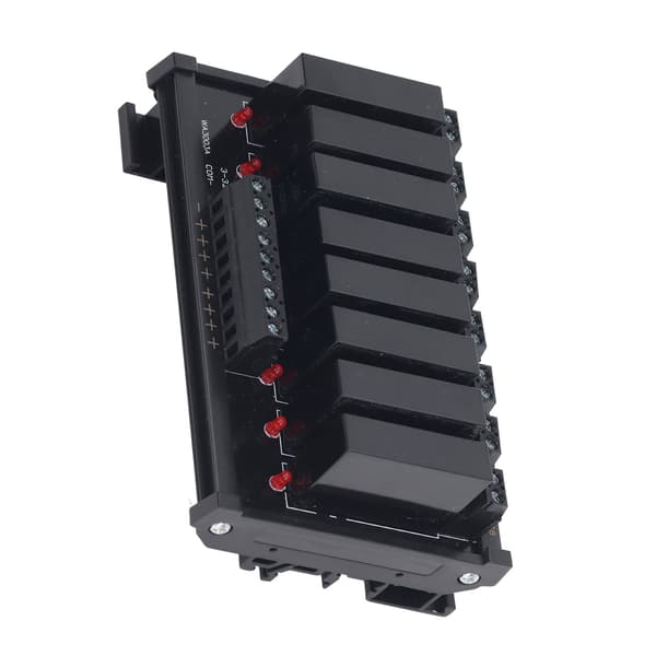 Solid State -relemoduuli DIN-kiskoasennus 8-kanavainen Solid State -rele 3-32VDC tulo 5-8A 24-480VAC kuorma