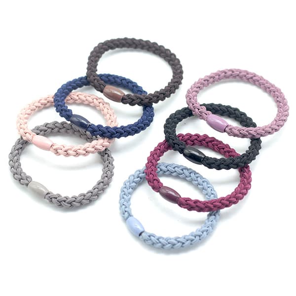 8 stk. bomullshårbånd Scrunchie, sømløs bomull H