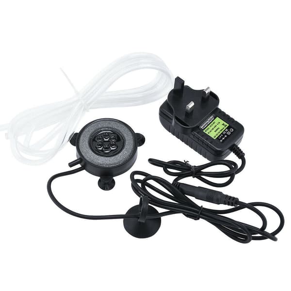 Akvarieluftsten Fisk Tank Led Luftsten Boblelampe med 6 Farveskiftende LED'er til Akvarium