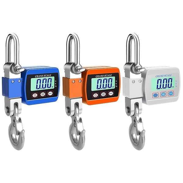 LCD Digital Kranvåg 0.05-500kg Bärbar Industriell Kraftig Viktkrok Vit White