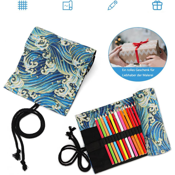 #72-reikäinen kangaskynärulla, penaali#