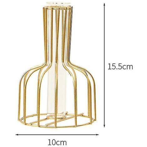 Nordisk Ins Smidesjärn Guld Hydroponisk Vas Ornament