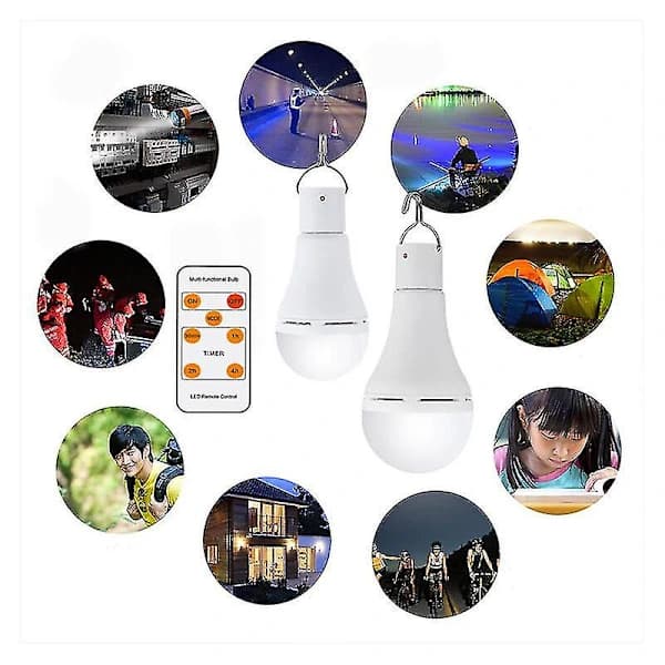 USB-oppladbar lampe med fjernkontroll 7W