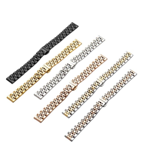Rustfritt stål armbåndsur for Garmin Lily 2 - 14 mm sommerfuglspenne Gull