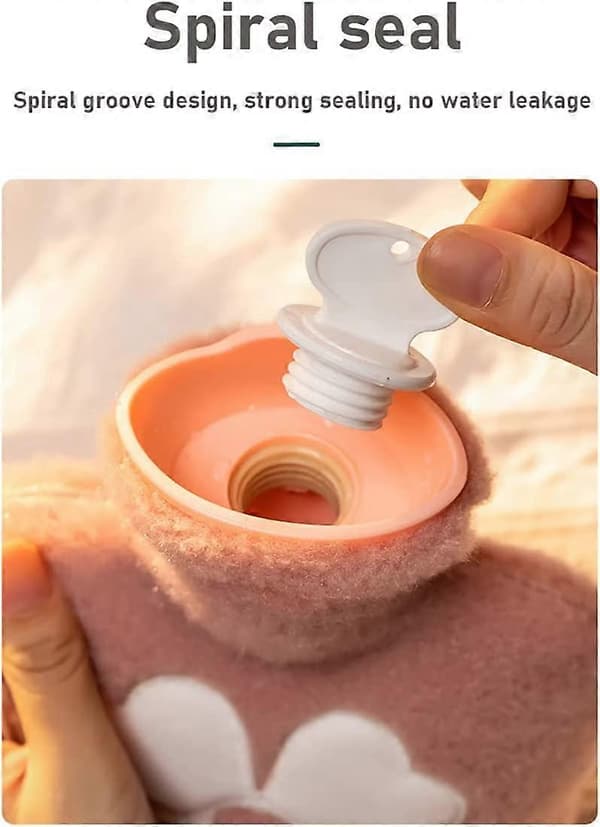 Kuuma vesipullo, sarjakuva, pehmo, kannettava, mini, 1000 ml - mintunvihreä