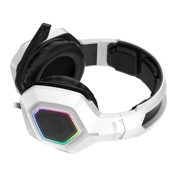 Gaming Headset Bas Stereo Komfortabel Naturlig Bærbar E-sport Headset til PS4 og PC til K10 Hvid