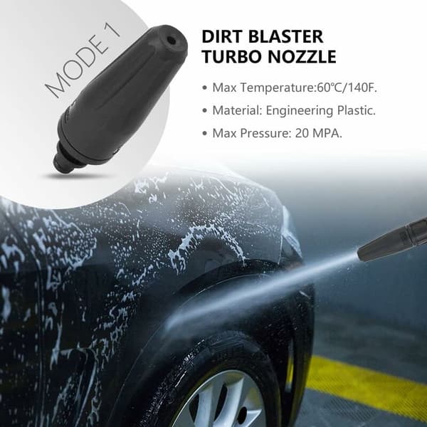 Pressure Washer Turbo Nozzle Gun with Adjustable Spray - Compatible with Karcher K2 K3 K4 K5 K6 K7