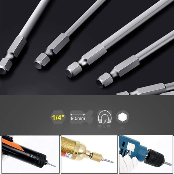 Sæt med 11 lange Torx-bits til skruetrækkere og elværktøj KLB