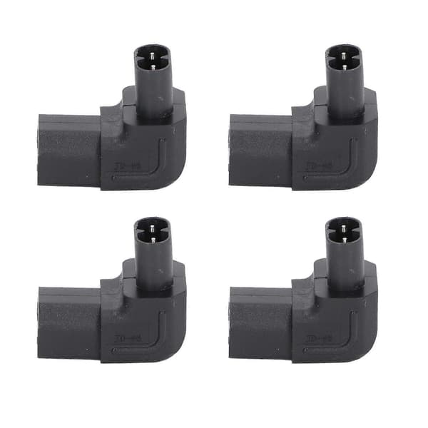 IEC320 C8 til C13 Strømadapter Han til Hun 90 Graders Strømstikadapter til Printer Scanner 4 stk. 250V