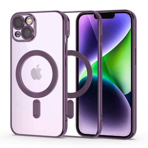 Kompatibel med iPhone, Tech-Protect iPhone 14 Cover MagSafe MagShine Violet 40