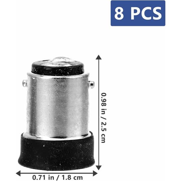 LED-lampeadapter - 8 stk. lampeholderomformere, pæresokkeladapter, pæreholder tilbehør (B15 til E14)