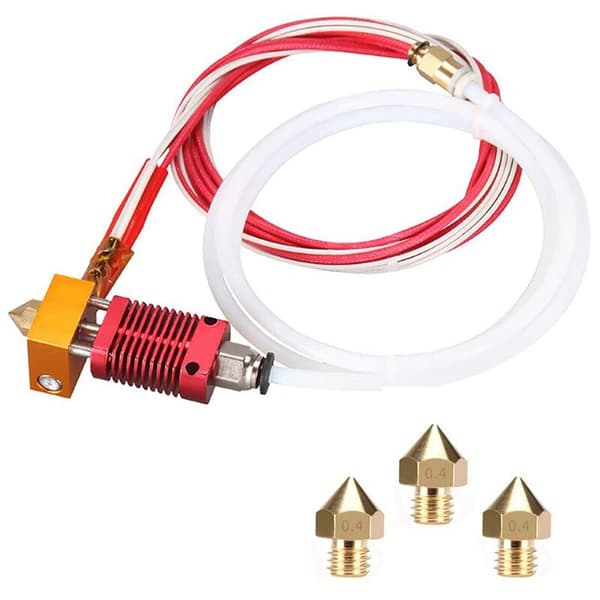 MK8 3D-printerhovedsæt, ekstruder, 0,4 mm dysesæt, 24V 40W ekstruderhoved til 3D-printer 3