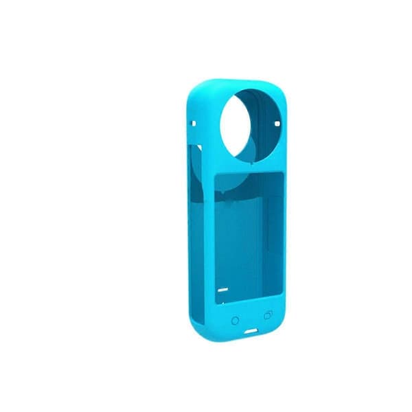Blue Scratch-Resistant Silicone Case for X4 Lens Cap Dustproof Body Protection for Insta 360 X4 Camera