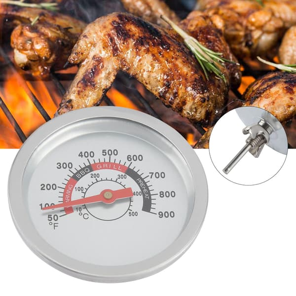 Grilltermometer i rustfrit stål til BBQ-ryger 50-900℉
