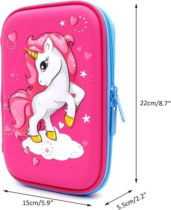 Flying Unicorn Embossed Pencil Case School Supplies Box