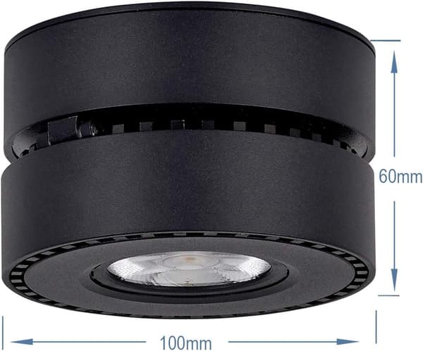 12W LED-takspotlight, justerbar ljuslåda